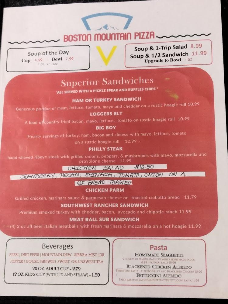 Boston Mountain Pizza Menu image 3