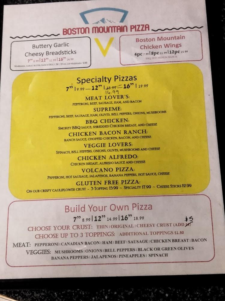 Boston Mountain Pizza Menu image 4
